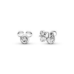 PANDORA Disney Mickey and Minnie Mouse Silhouette Stud Earrings w Dust Bag NWT